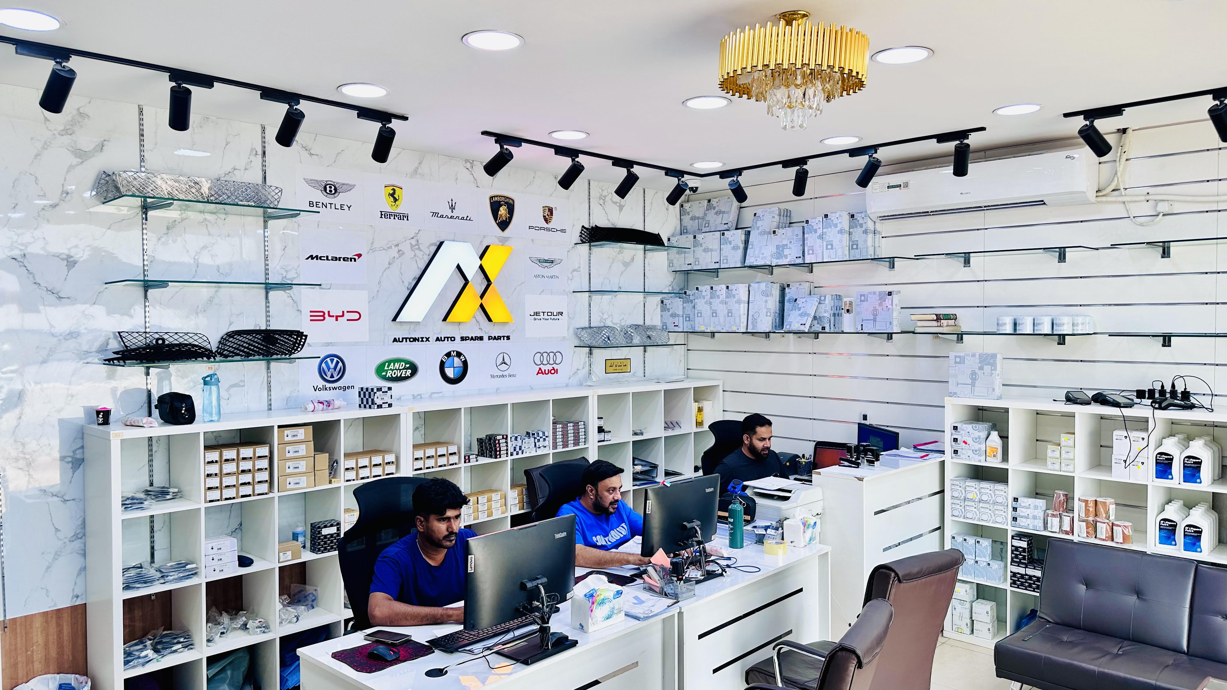 Autonix team at the Sharjah warehouse